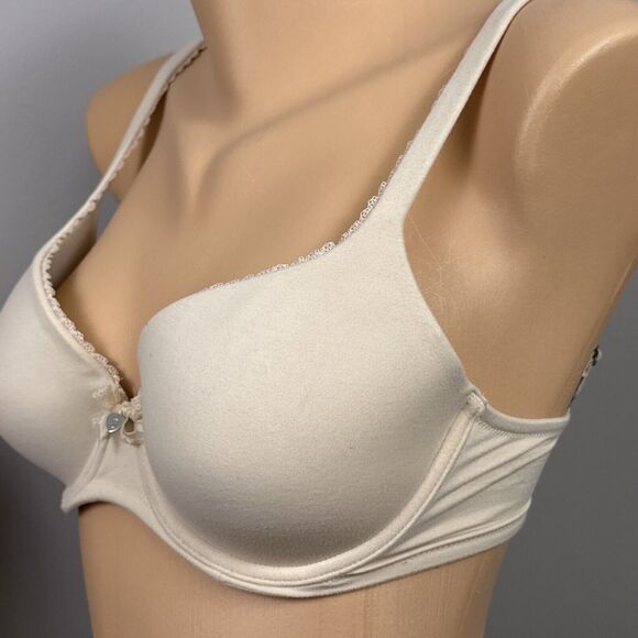 Victoria’s Secret Body By Victoria Lined Demi Bra 32DD Light Beige Underwire - Picture 3 of 7